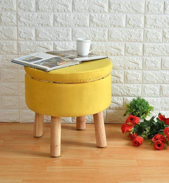 LIXERA Engineered Wood Standard Ottoman