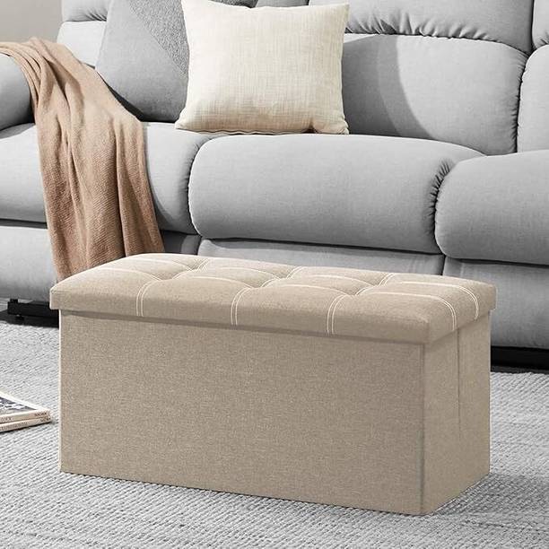Woodlion Engineered Wood Cube Ottoman