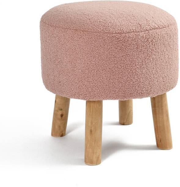 Brown Wood Foam Standard Ottoman