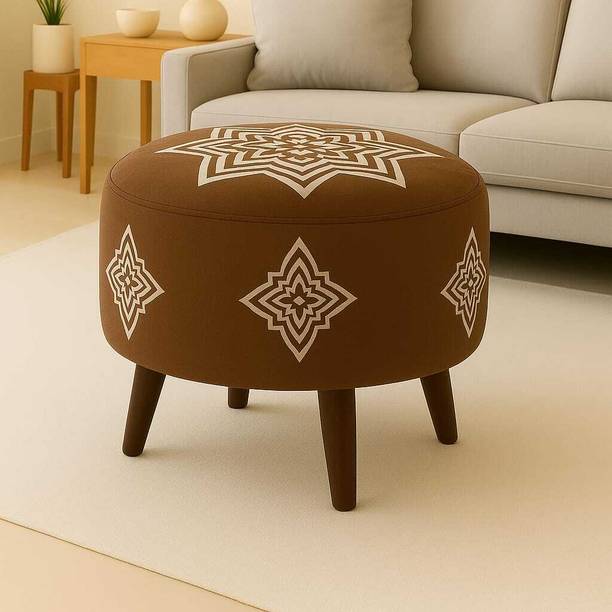 Jaico Solid Wood Pouf