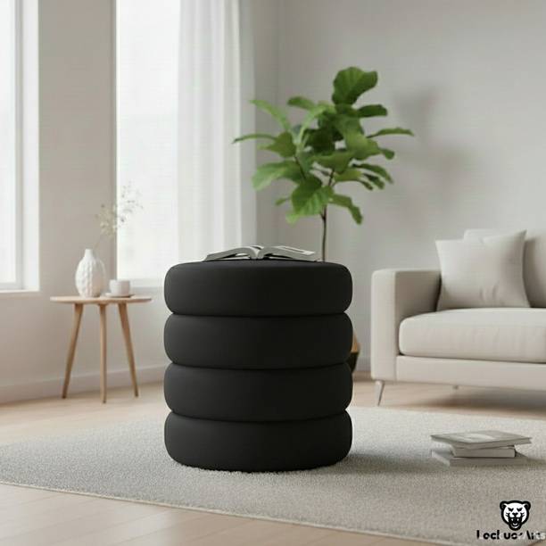 LACKUER ARTS Solid Wood Pouf