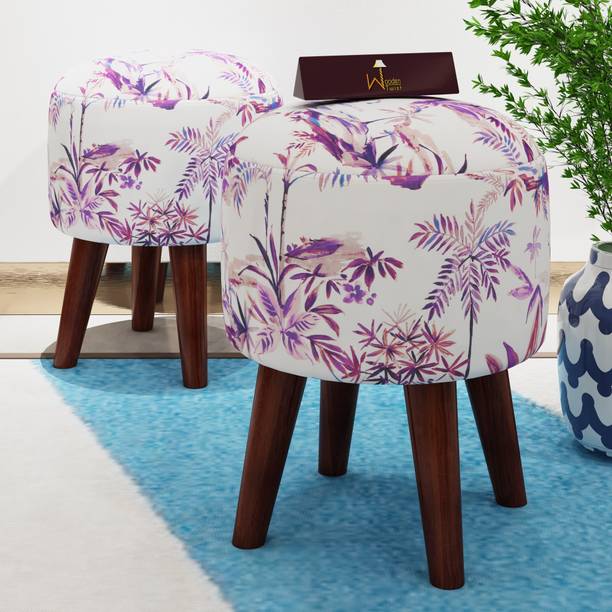 WoodenTwist Fabric Pouf