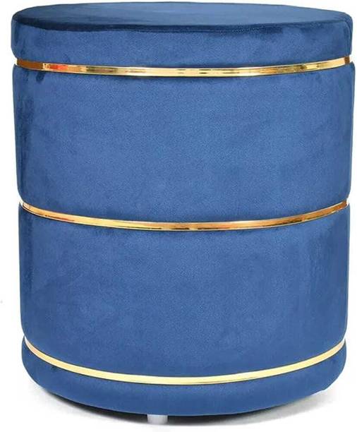 wooden luxury Fabric Pouf