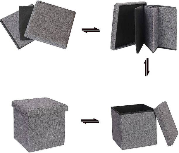 ELIE INDIA Storage Bins Box Ottoman Bench Container Organizer With Cushion Seat Stool