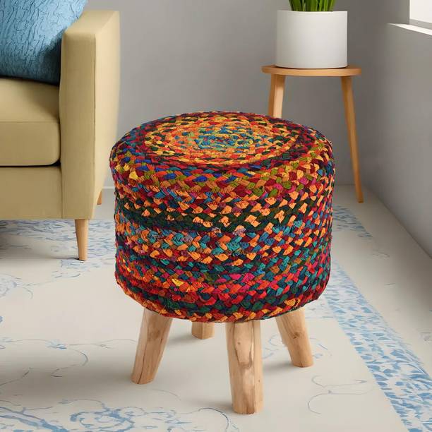 KUBER INDUSTRIES Fabric Standard Ottoman