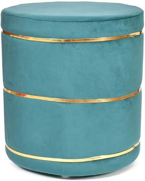 wooden luxury Fabric Pouf