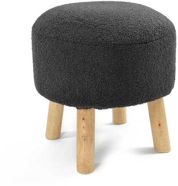 Brown Wood Foam Standard Ottoman