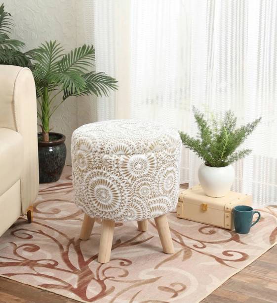 Pinaka Round Storage Stool Ottoman for Sitting and Storage|Vanity Stool Stool