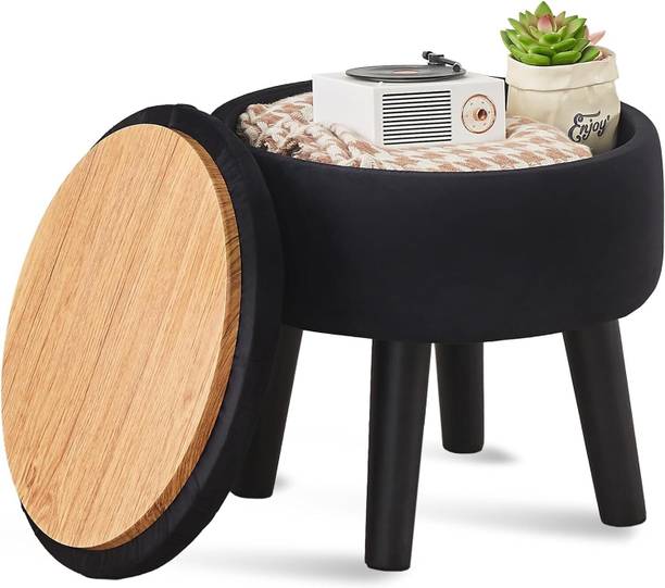 TAXOZY Engineered Wood Standard Ottoman