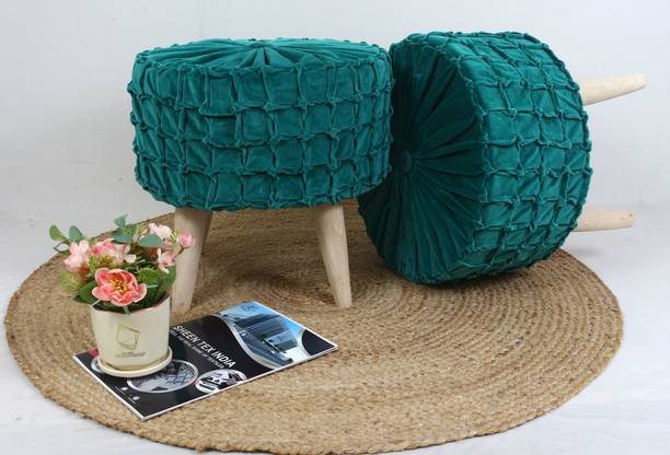 sheen decor Solid Wood Standard Ottoman