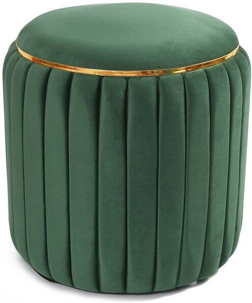 Brown Wood Foam Standard Ottoman
