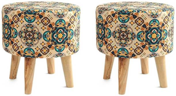 iLiv Solid Wood Standard Ottoman