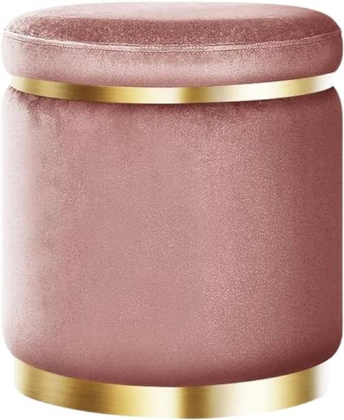ganiwood Ottoman Pouffes Stool for Living Room Sitting Furniture Wooden Puffy Stool
