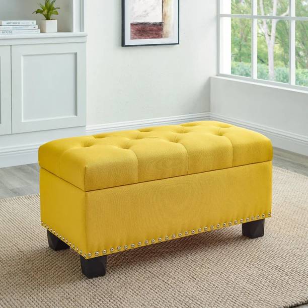 Adorn Homez Fabric Cocktail Ottoman