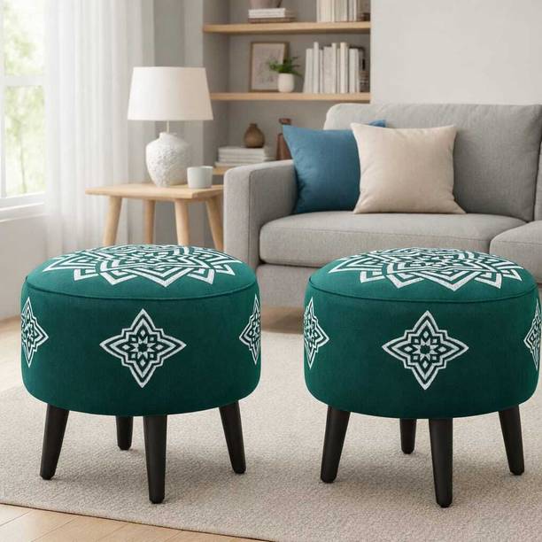 Jaico Solid Wood Pouf