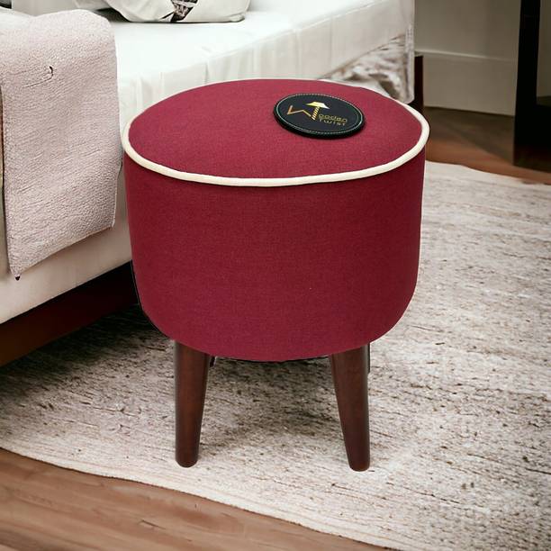 WoodenTwist Fabric Cube Ottoman