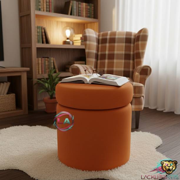 LACKUER ARTS Solid Wood Pouf