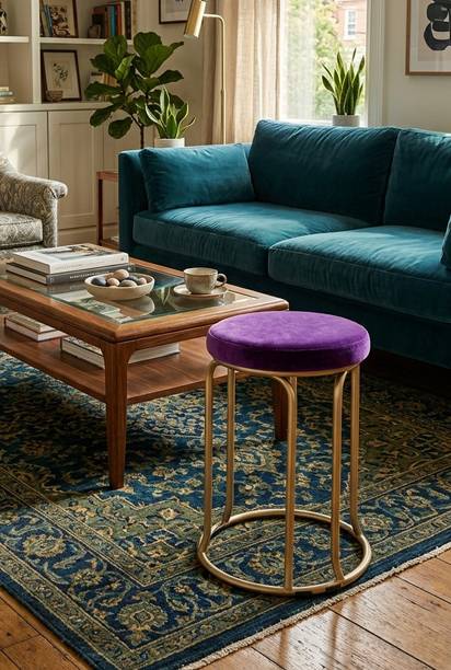 The Merchant Store The Merchant Store Side Stool,living room stool, dressing table stool, Metal Bar Stool