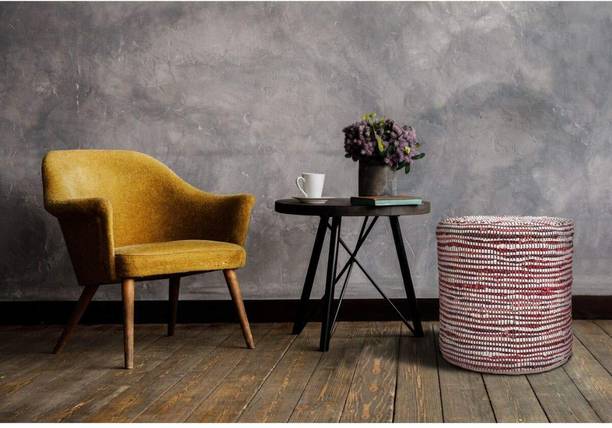 DecoGhar Engineered Wood Pouf