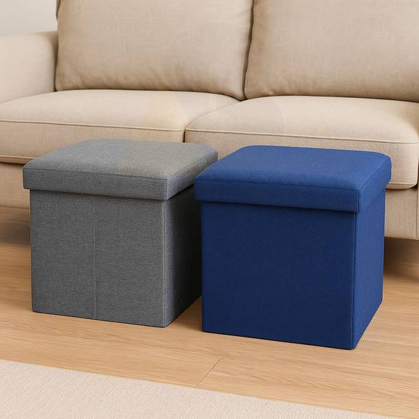 ABTRIX WITH AB Fabric Cube Ottoman