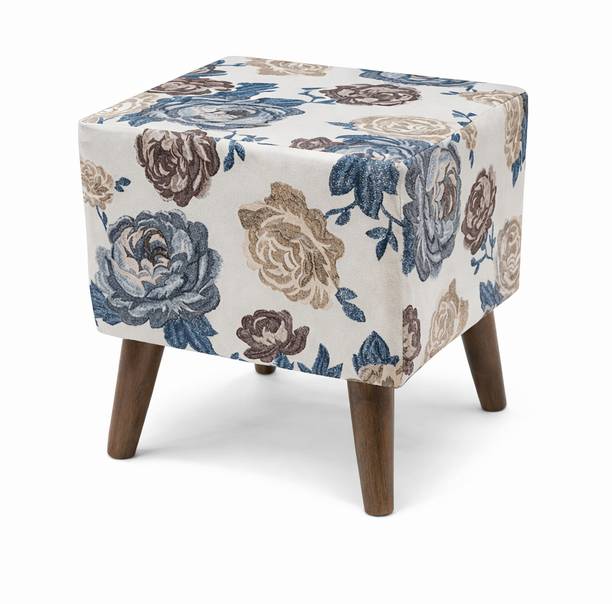 Globally Indian Solid Wood Cube Ottoman
