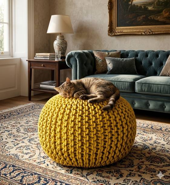 shokeen Fabric Pouf