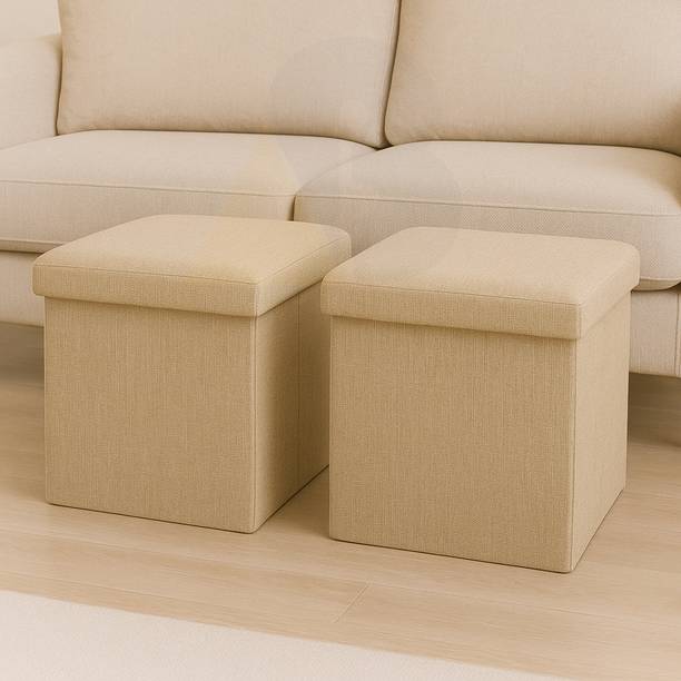 ABTRIX WITH AB Fabric Cube Ottoman