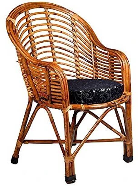 manufactree CANE HEENA SET OF 1 CHAIR WITH CUSHION Cane Cafeteria Chair