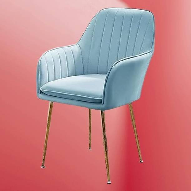 BHAGYA Velvet Dining Chairs, Cushion Seat Chair for Living Room Bedroom Restaurant Solid Wood Dining Chair