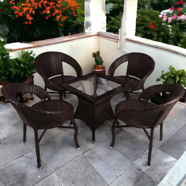 KLODOR Garden/Balcony/Terrace/Poolside Patio Seating Chair & Table Set For Outdoor Metal Outdoor Chair