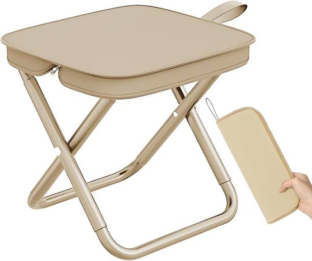 Dwiti Enterprise Portable Folding Stool with Soft Cushion | Travel Picnic Camping Chair Fabric Outdoor Chair