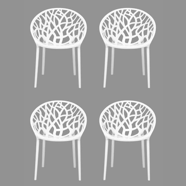 ACTIVA Crystal Plastic Arm Chair| Comfortable&Stackable Chairs for Home/Patio/Garden| Plastic Outdoor Chair