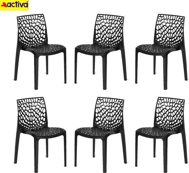 ACTIVA Web Designer Plastic Chair for Home, Cafe|Lightweight & Stackable Seating Chair| Plastic Outdoor Chair
