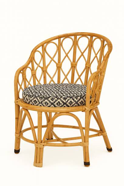 AFCane Craft Premium Handcrafted Rattan Cane Chair with Designer Cushion Cane Outdoor Chair