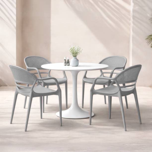 Diya Sunset Strong PP Build, Lightweight, Stackable, Home, Balcony, Living Room, Cafe Plastic Outdoor Chair
