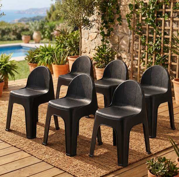TrendyLivings Mango Monty Plastic Chair for Home Office Cafe Garden Kitchen Plastic Outdoor Chair