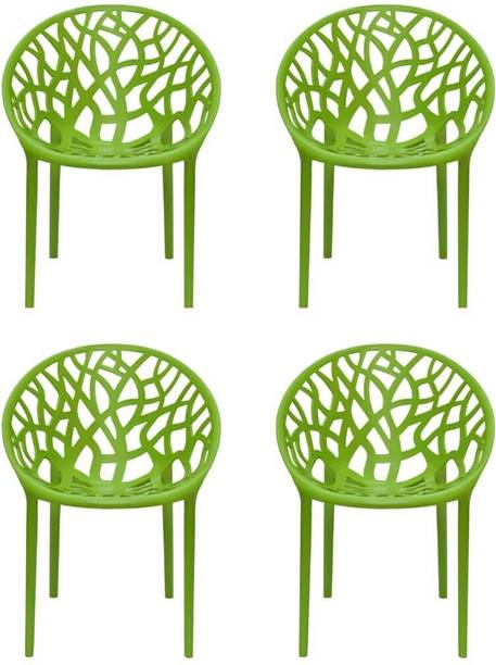 ACTIVA Crystal Plastic Arm Chair| Comfortable&Stackable Chairs for Home/Patio/Garden| Plastic Outdoor Chair