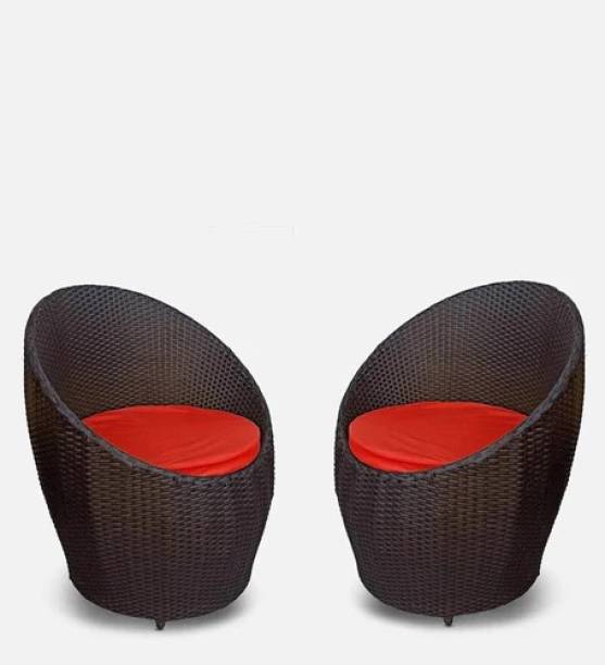 Trade Carft Apple Chair Set Brown And Red Cane Outdoor Chair