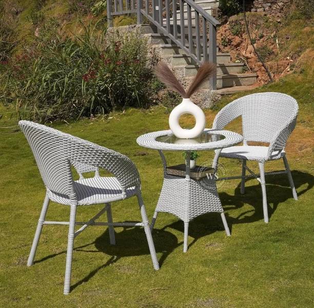 ZENTOX D12 Patio Chair Table Sets Wicker Garden Indoor Outdoor Table Metal Outdoor Chair