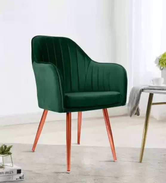lifestyle furniture Accent Chair for Living Room, Bedroom, Velvet Fabric Dining Chair Metal Cafeteria Chair