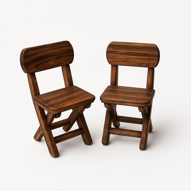 Runayaa Rustique Wooden Portable Foldable Folding Chair for Home Balcony Living Room (2 piece) Solid Wood Outdoor Chair