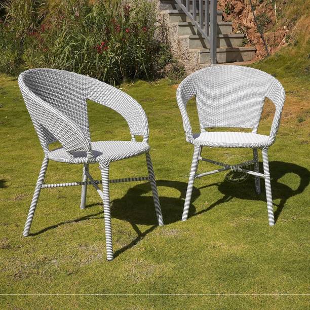 Wooden Street Sienna Wicker Set Of 2 Chair For Outdoor/Garden/Home Metal Outdoor Chair