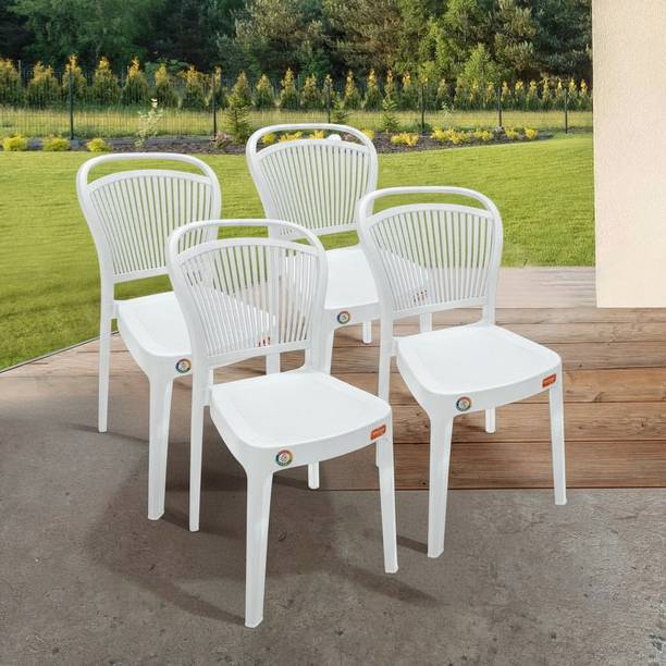 Furniture Yard Mango Salsa Plastic Chair/Stackable Plastic Chair/Strong & Sturdy Structure/ Plastic Outdoor Chair