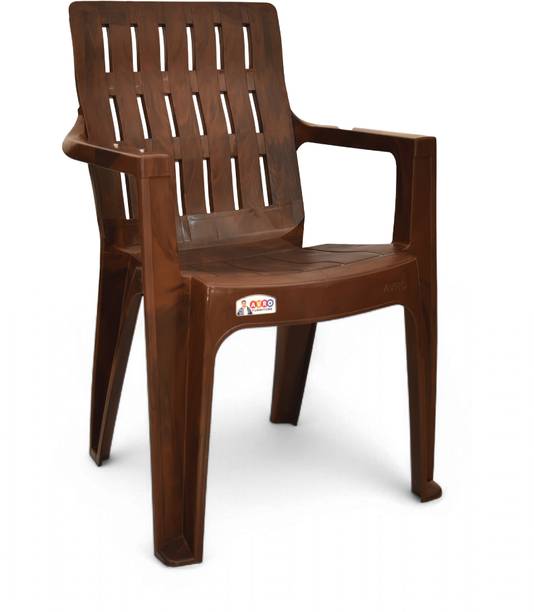 AVRO furniture Desire W.Brown Spine Care Orthopaedic Plastic Chair for Office, Garden, Home Plastic Outdoor Chair