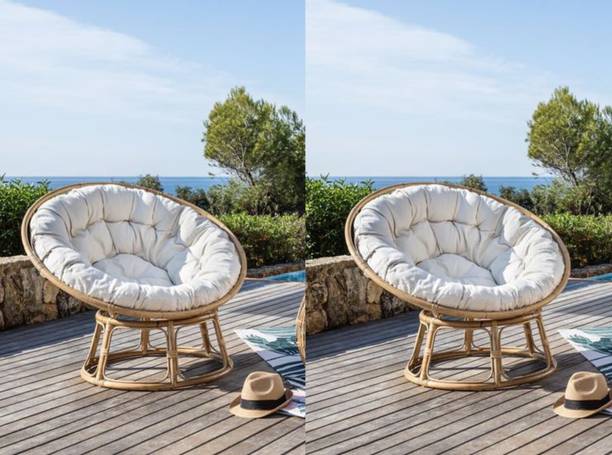 EVRA Cane Chair for Indoor & Outdoor Sitting with Cushion For Home ,Balcony & Office Cane Outdoor Chair