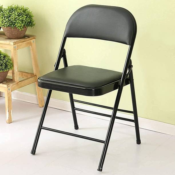 FURNIMAX Folding Leather Study Folding Chair