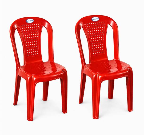 SRI GAYATHRI POLYMERS Premium Virgin Plastic Armless Chair for Dining, Home, Garden & Outdoor Use Plastic Outdoor Chair