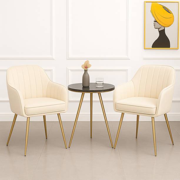 Roxigo Dining Chair Set With Black Table for Living Room Bedroom Restaurant Fabric Outdoor Chair