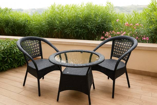 KLODOR Garden/Balcony/Terrace/Poolside Patio Seating Chair & Table Set For Outdoor Metal Outdoor Chair