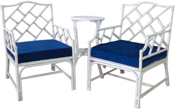 IRA Premium Wooden Bamboo Chair Single Seater Sofa with Round Table Bamboo Outdoor Chair